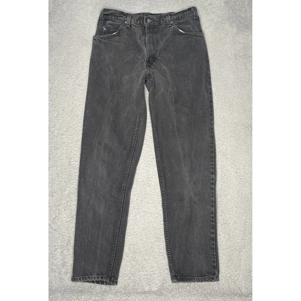 Vintage 90s Levi's‎ 550 Black Denim Jeans Mens 33x32 Black Tab Made In USA Faded